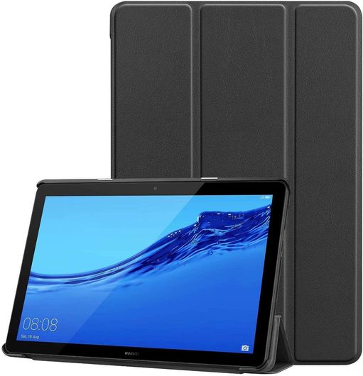 Θήκη Tablet Book Cover για Huawei MediaPad T5 10" Δερματίνη Tri-Fold Stand Μαύρο