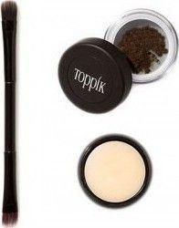 Σετ Περιποίησης Φρυδιών Toppik Brow Building Fiber Dark Brown