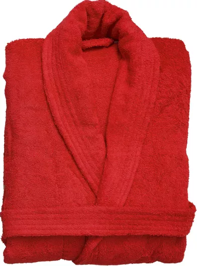 Μπουρνούζι Viopros 618324 Classic με Γιακά Βαμβακερό M Κόκκινο