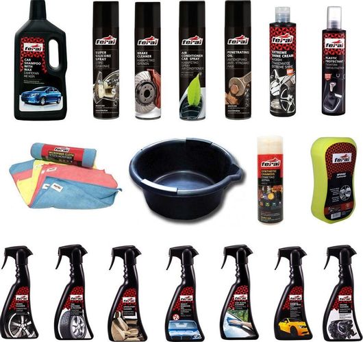 Κιτ Καθαρισμού Αυτοκινήτου Feral Full Pack Premium για Αμάξωμα Σετ 23τμχ
