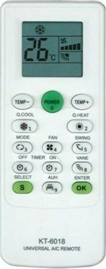 Τηλεχειριστήριο Air Condition KT-6018 Universal