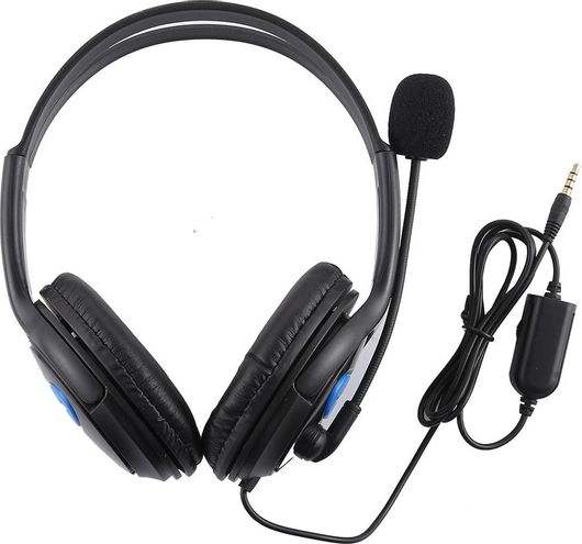 Gaming Headset PS4 Over Ear με Σύνδεση 3.5mm Jack για PS4 / XBOX - One Μαύρο