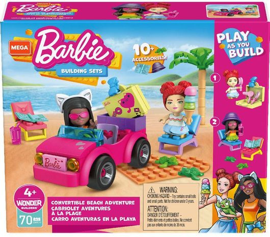 Τουβλάκια Mega Bloks GWR79 Barbie Cabriolet Adventures για 4+ Ετών 76τμχ