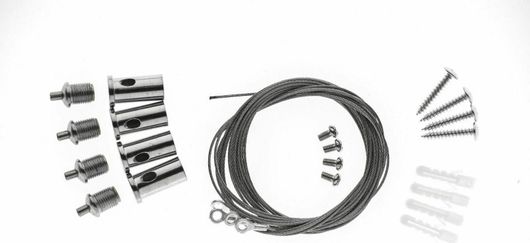 Ντίζα Avide ALPWHS για Κρέμασμα Φωτιστικών Ασημί 15.001.0390