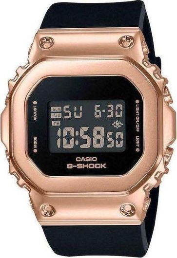 Γυναικείο Ρολόι Casio G-Shock GM-S5600PG-1ER με Λουράκι από Καουτσούκ Μαύρο