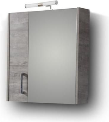 Καθρέπτης Μπάνιου Martin Savina 65 Ορθογώνιος με Ντουλάπι Cement 3MSA065CE0W 61x65cm Γκρι