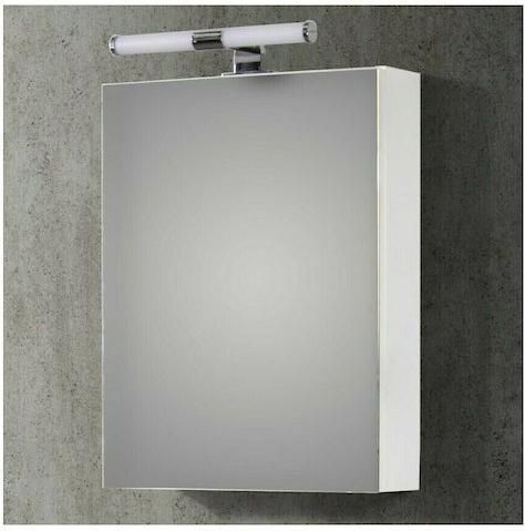 Καθρέπτης Μπάνιου Martin Siena 45 Ορθογώνιος από MDF με Ντουλάπι & Υποδοχή Λαμπτήρα 3MSI045GL0 45x65cm Λευκό