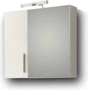 Καθρέπτης Μπάνιου Martin Siena 65 Ορθογώνιος με Ντουλάπι Λευκό 3MSI065GL0W 60x65cm Λευκό