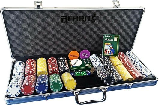 Μάρκες Poker Modiano Σετ 500τμχ 11.5gr σε Βαλίτσα με 2 Τράπουλες