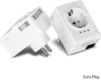 Powerline Trendnet TPL-407E2K Διπλού Kit για Ενσύρματη Σύνδεση και Θύρα Ethernet Λευκό