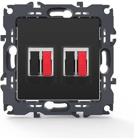 Πρίζα Ηχείων Aca Prime χωρίς Πλαίσιο Μαύρο