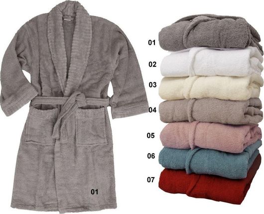 Μπουρνούζι Anna Riska 419501 Spa Collection με Γιακά Βαμβακερό S Λευκό