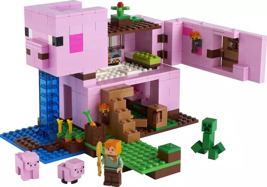 Lego Minecraft: The Pig House Building Set With Alex And Creeper για 8+ Ετών #21170
