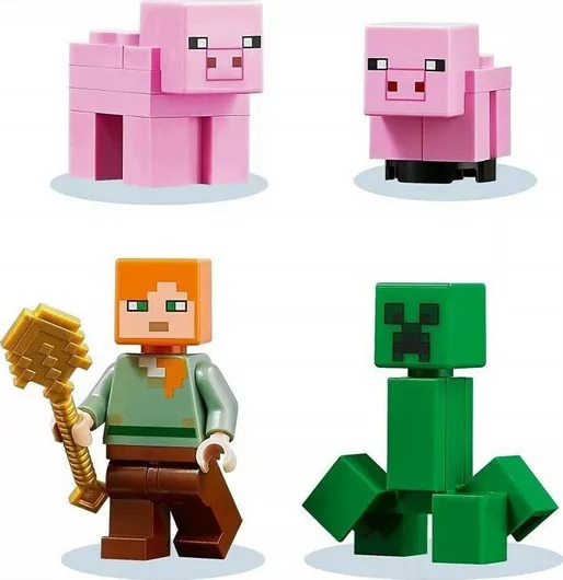 Lego Minecraft: The Pig House Building Set With Alex And Creeper για 8+ Ετών #21170