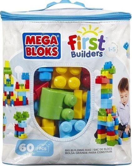 Τουβλάκια Mega Bloks Big Building Bag για 1 - 5 Ετών 60τμχ
