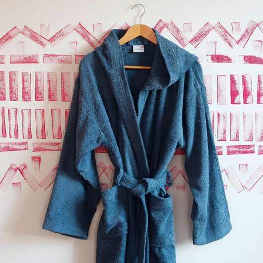 Μπουρνούζι Melinen Home 20.001992 Liberty με Κουκούλα Βαμβακερό XL Μπλε