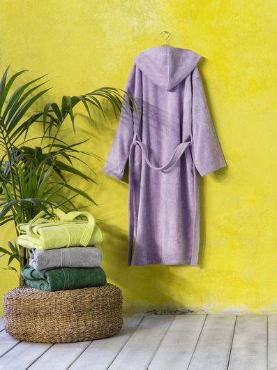 Μπουρνούζι Nima Home 28593 Zen με Κουκούλα Βαμβακερό L Μοβ