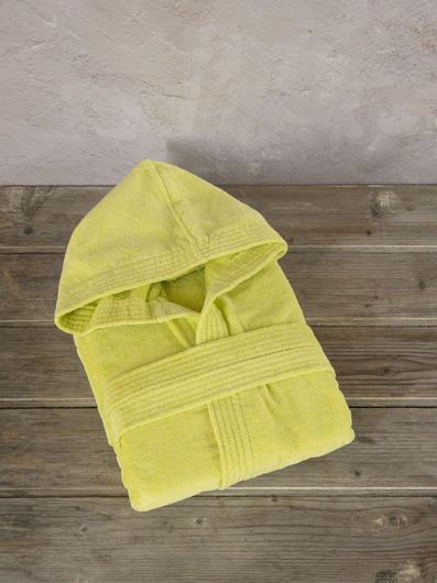 Μπουρνούζι Nima Home 28596 Zen με Κουκούλα Βαμβακερό M Κίτρινο