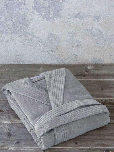 Μπουρνούζι Nima Home 25386 Zen με Κουκούλα Βαμβακερό S Γκρι