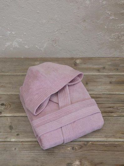 Μπουρνούζι Nima Home 29968 Zen με Κουκούλα Βαμβακερό S Ροζ