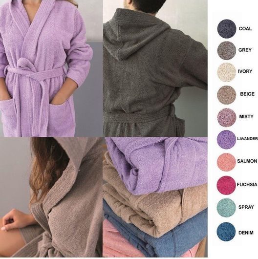 Μπουρνούζι Palamaiki 5205857179144 Towels Collection Funky με Γιακά Βαμβακερό M Γκρι