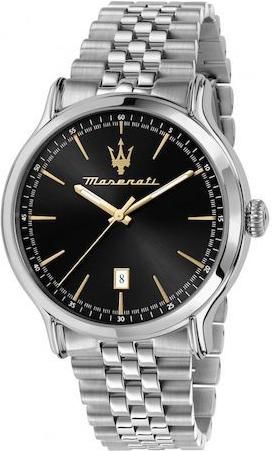 Ανδρικό Ρολόι Maserati R8853118024 Χρονογράφος Μπαταρίας με Μεταλλικό Μπρασελέ Ασημί