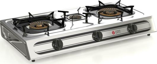 Επιτραπέζια Εστία Thermogatz KS-3 Υγραερίου Τριπλή Inox