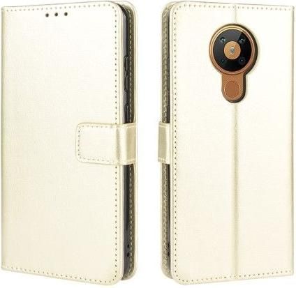 Θήκη Κινητού Wallet για Nokia 5.3 Δερματίνη Χρυσό