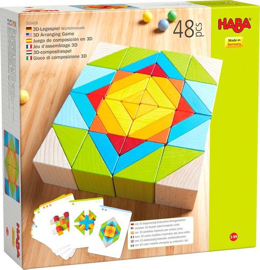Τουβλάκια Haba Ξύλινα 3D Arranging Game Mosaic για 3+ Ετών 48τμχ