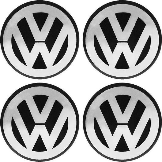 Αυτοκόλλητα Σήματα Αυτοκινήτου VW 5.5cm για Ζάντες 4τμχ