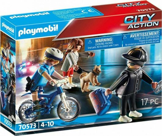 Playmobil City Action Αστυνομικός με Ποδήλατο & Πορτοφολάς για 4+ Ετών #70573