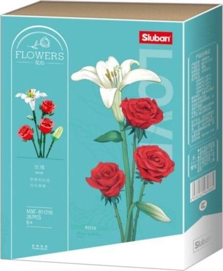 Τουβλάκια Sluban Flowers - Rose για 6+ Ετών 267τμχ