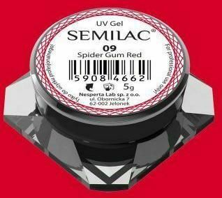 Nail Art Gel Νυχιών Semilac Spider Gum 09 Red 5gr