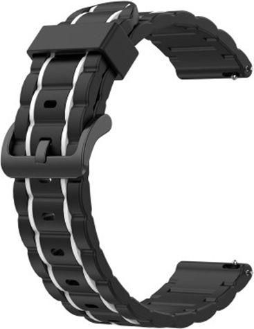 Λουράκι SmartWatch για Samsung Galaxy Watch 46mm Σιλικόνη Μαύρο/Λευκό