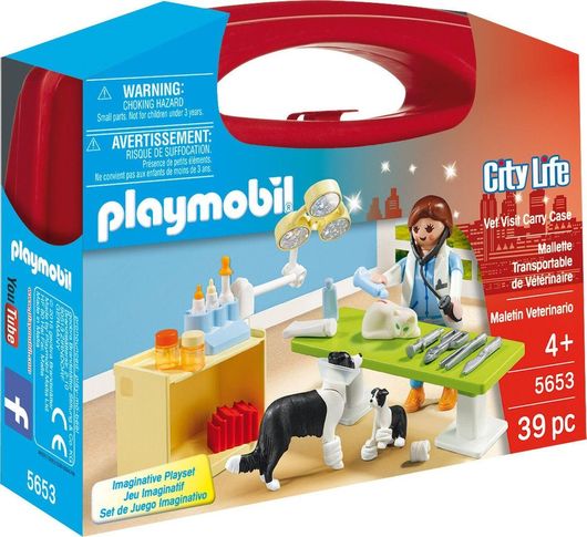Playmobil 5653 City Life Βαλιτσάκι Κτηνιατρείο για 4+ Ετών