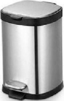 Κάδος Απορριμμάτων Delta Cleaning Μεταλλικός με Πεντάλ 12lt 33.9x26x40.3cm Ασημί
