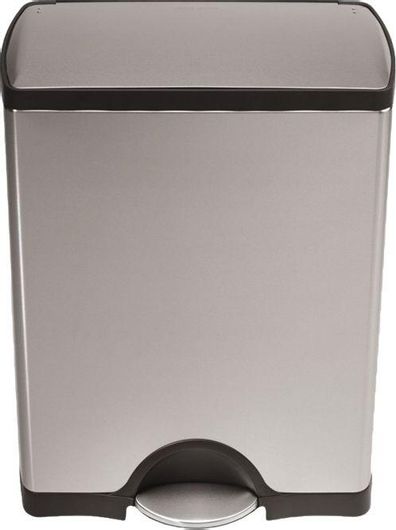 Κάδος Απορριμμάτων Simplehuman Μεταλλικός με Πεντάλ 50lt Inox