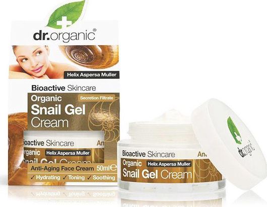 Κρέμα Προσώπου Dr.Organic Snail Gel Αντιγηραντική Ημέρας με Έκκριμα Σαλιγκαριού 50ml