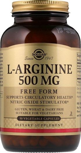 Solgar L-Arginine 50 Φυτικές Κάψουλες Unflavoured
