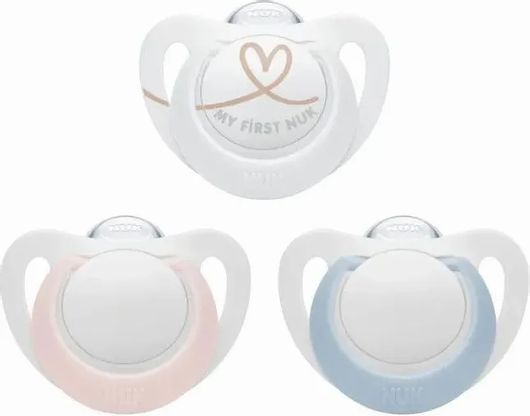 Πιπίλα Nuk Σιλικόνης για 6-18 Μηνών Star με Θήκη Τυχαία Επιλογή Σχεδίου