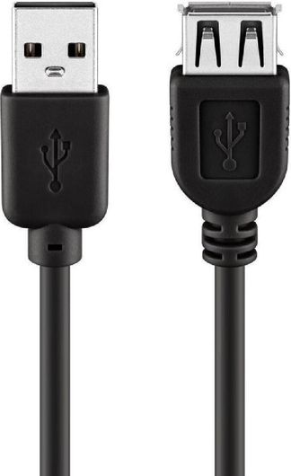 Καλώδιο USB 2.0 Goobay 93601 USB-A male σε USB-A female Μαύρο 5m