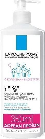 Κρέμα Σώματος La Roche Posay Lipikar Fluide Ενυδατική & Αναπλαστική για Ξηρές & Ευαίσθητες Επιδερμίδες 750ml