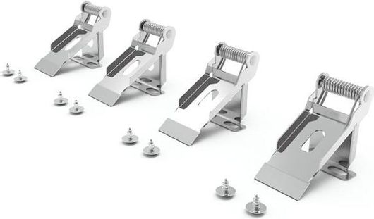 Κιτ Aca με Μεταλλικά Αυτάκια για Χωνευτή Εγκατάσταση Panel OTIS & PILO Ασημί