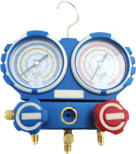 Κάσα Μανομέτρων για Ψυκτικούς VALUE VMG-2-R22 ΕΤΟΙΜΟΠΑΡΑΔΟΤΑ - 2 Εξόδων R404a/R407C/R134a