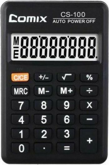 Αριθμομηχανή Comix Τσέπης CS-100 8 Ψηφίων Μαύρο