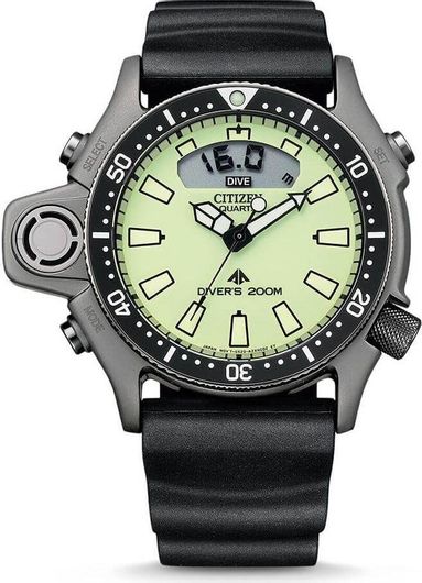 Ανδρικό Ρολόι Citizen JP2007-17W με Καουτσούκ Λουράκι Μαύρο