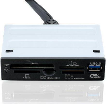 Συσκευή Ανάγνωσης Καρτών CSL All-in-One USB 2.0 3.5" με Υποστήριξη Καρτών SD / SDHC / Mini SDHC / Micro SDHC / XD / CF / MD Μαύρο