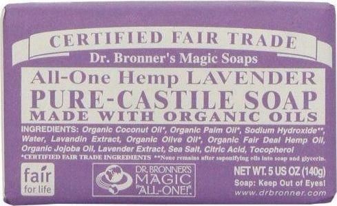 Dr Bronner's Pure-Castile Bar Soap All in One Hemp Lavender 140gr