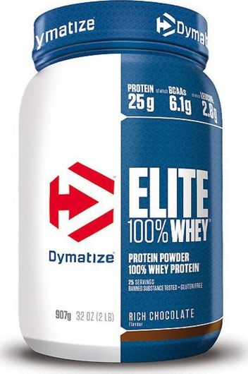 Dymatize Elite 100% Whey Πρωτεΐνη Ορού Γάλακτος Χωρίς Γλουτένη με Γεύση Rich Chocolate 942gr