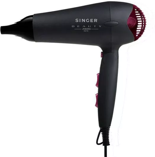 Πιστολάκι Μαλλιών Singer Beauty DC Ionic 2000W Μαύρο